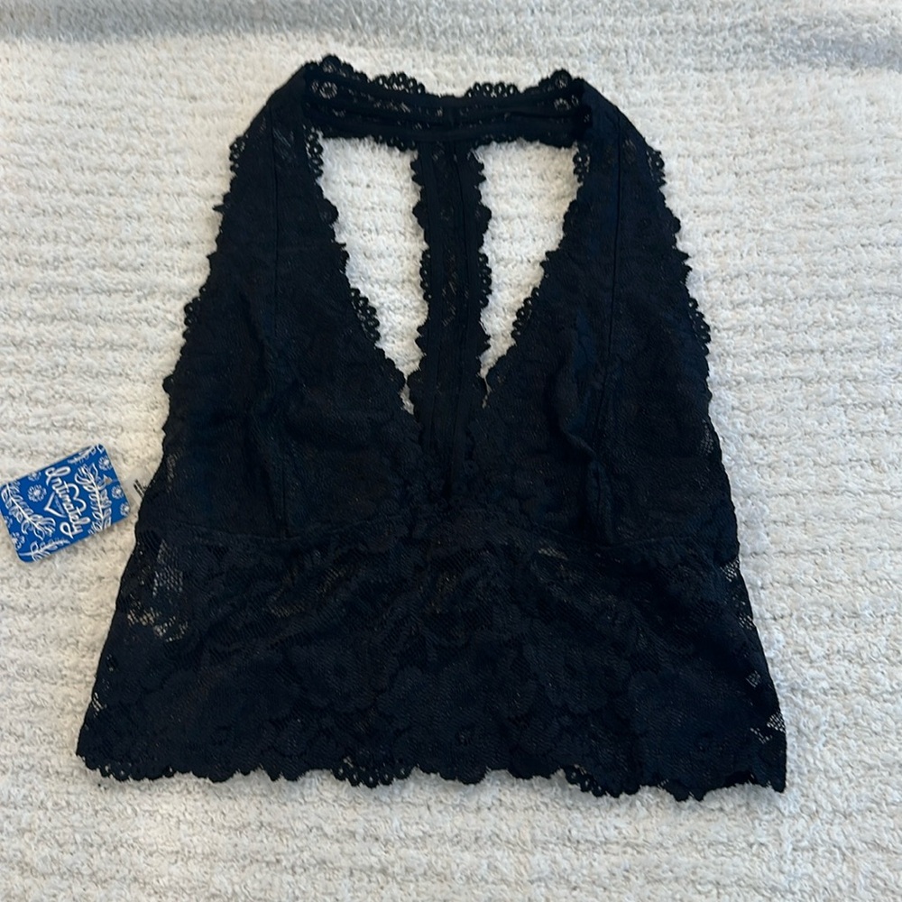 Free People lace halter bra